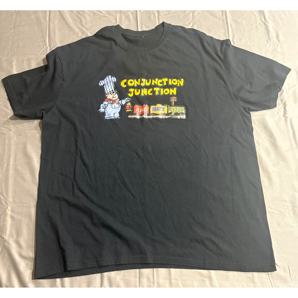 Mens Vtg Black Short Sleeve Crew Neck Cotton T-Shirt Relaxed Fit Basic Tee XL